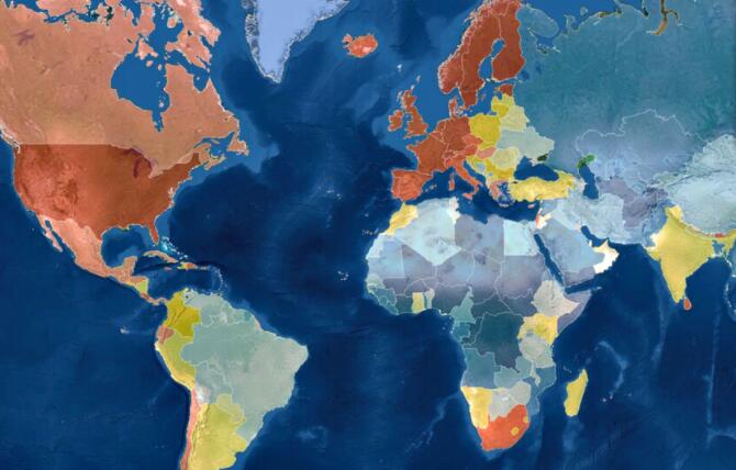 世界生物多样性地图包含许多空白