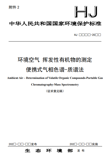 52种环境空气中挥发性有机物测定方法，新国标将发布！