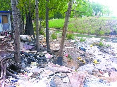 超大废品集散地盘踞京马驹桥 垃圾遍地河水恶臭